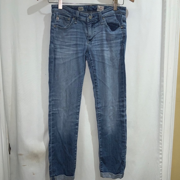 AG Adriano Goldshmeid Stilt Roll Up Cigarette jeans Sz 26R cuffed - Picture 1 of 9